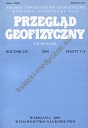 Przegląd Geofizyczny Rocznik LIV 2009 Zeszyt 3-4