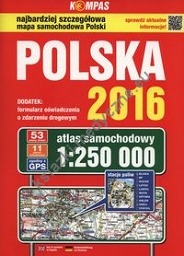 Polska 2016 Atlas samochodowy 1:250 000