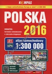 Atlas samochodowy Polska 2016 1:300 000