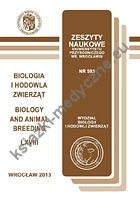 ZN Biologia i Hodowla Zwierząt LXVIII Nr 593