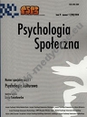 Psychologia społeczna 1(28)2014