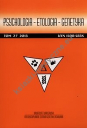 Psychologia etologia genetyka 27/2013