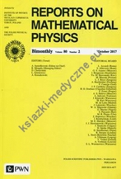 Reports on Mathematical Physics 80/2 2017