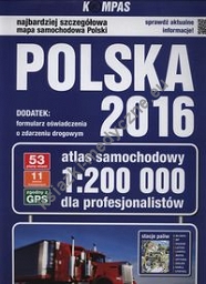 Atlas samochodowy Polska 2016 dla profesjonalistów 1:200 000