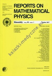 Reports on Mathematical Physics 80/2 Pergamon