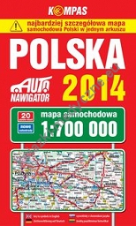 Polska 2014 Mapa samochodowa 1:700 000